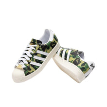 Load image into Gallery viewer, Size 10.5 - Adidas x Bape Superstar ABC Green Camo
