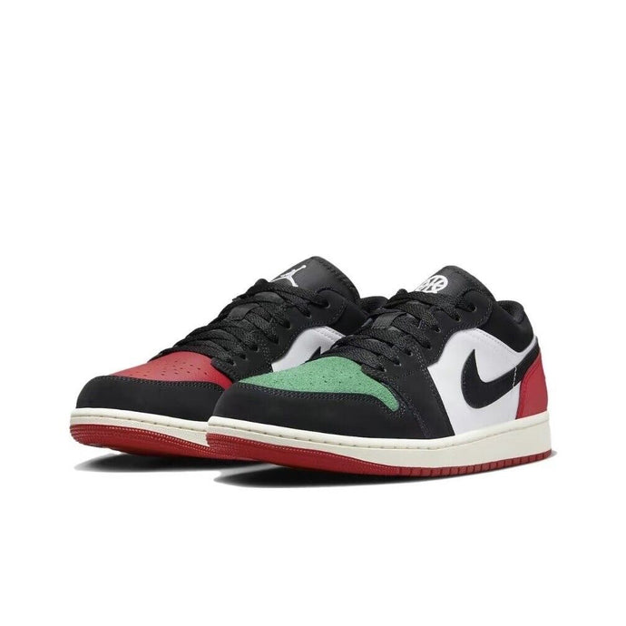 US 13 - Jordan 1 Low Quai 54 Black Red Green toe Limited Collection