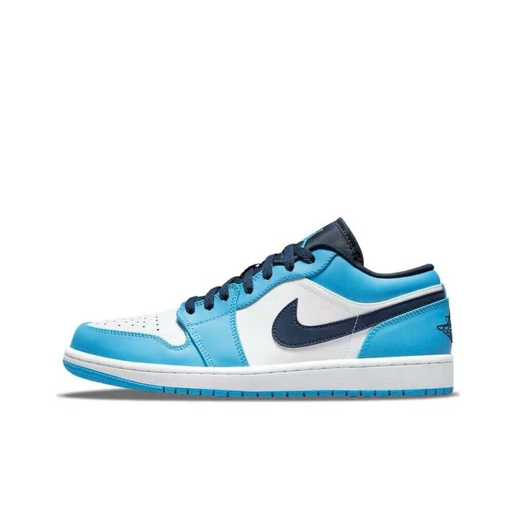 Size 11 - Jordan 1 Low UNC 2021 Black/University Blue/White