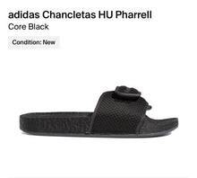 Load image into Gallery viewer, Size 9 - Adidas X Pharrell Chanletas Triple Black Boost Sandal
