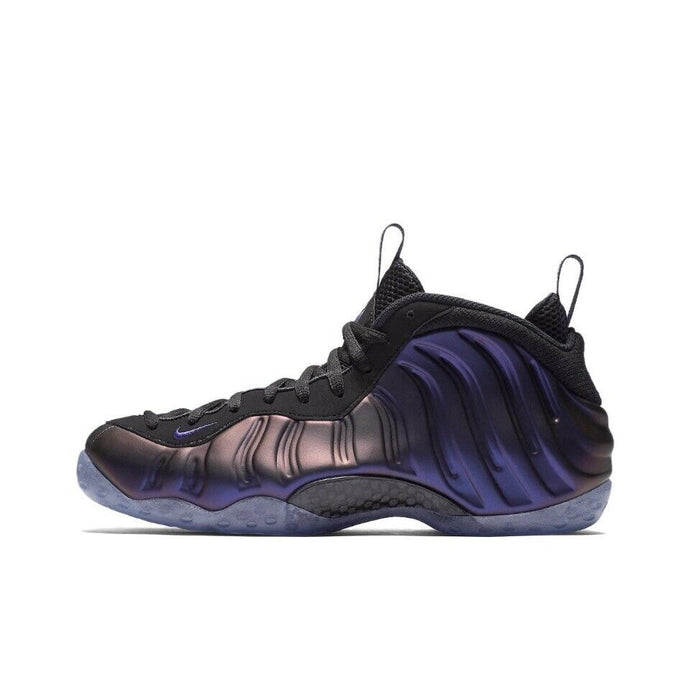 Size 9- Nike Air Foamposite One eggplant  Black and varsity purple