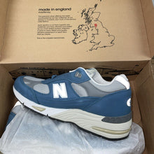 Load image into Gallery viewer, Size 9.5  - New Balance 991 Made in England MiUK Blue Grey Blue M991BSG
