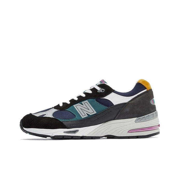 Size 9.5  - New Balance 991 Made in England M991MM Mixed Medium  'Black Blue'
