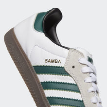 Load image into Gallery viewer, Size 11 - adidas Samba  OG Cloud White Core Black Green
